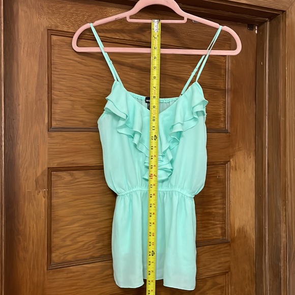 Wet seal aqua peplum ruffle tank top‎ - Picture 2 of 6